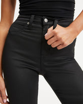 Brooke Mid Rise Stretch Crop Skinny Jeans - Black